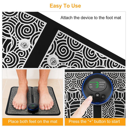 Rechargeable EMS Foot Massager Mat for Relaxation and Wellness