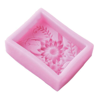 Eco-Friendly Silicone Soap Mold - Floral Design for Sustainable Soap Making