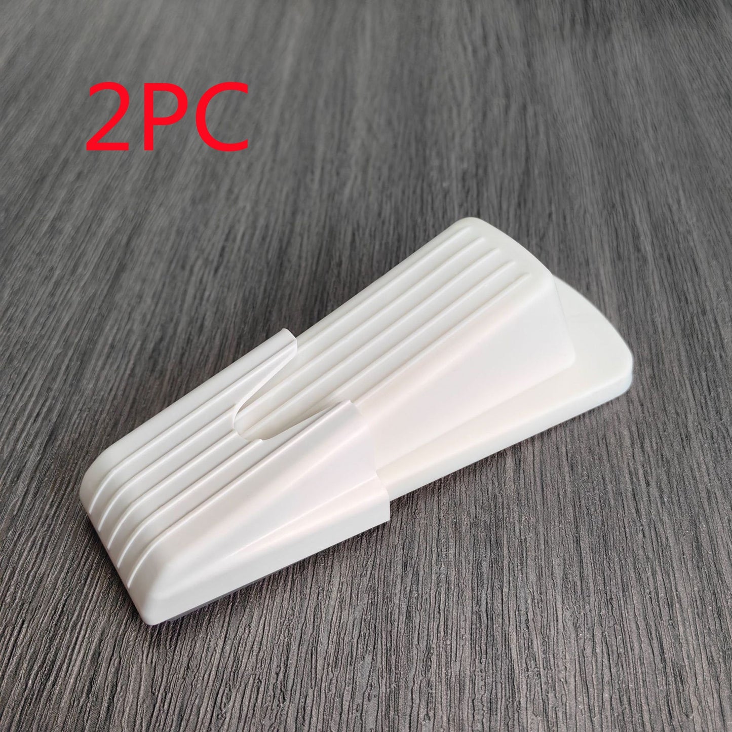 Eco-Friendly Teal & White Doorstop Wedge - Durable Silicone Design
