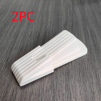 Eco-Friendly Teal & White Doorstop Wedge - Durable Silicone Design