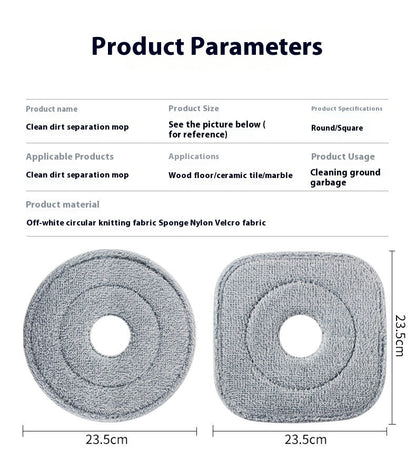 Reusable Gray Microfiber Mop Pads - Eco-Friendly Cleaning Solution