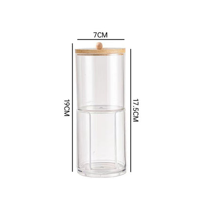Eco-Friendly Glass Storage Jars with Bamboo Lids for Bathroom Organization