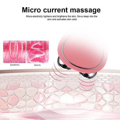 Pink V-Shaped Facial Massager for Wellness and Sustainability