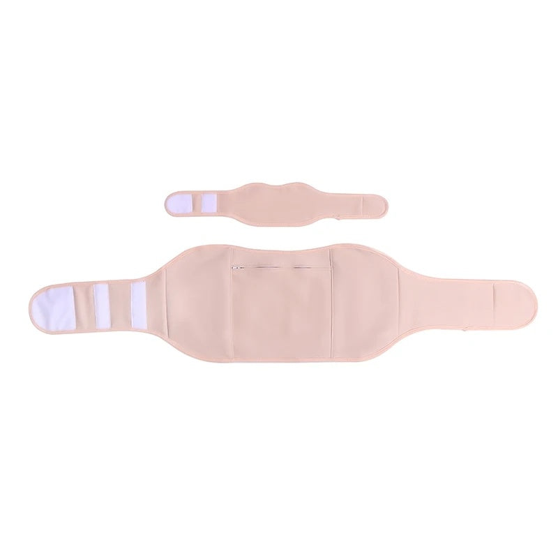 Beige Cotton Waist Wrap with Velcro Closure for Sustainable Living