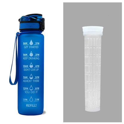 Gradient BPA-Free Water Bottle with Time Markers