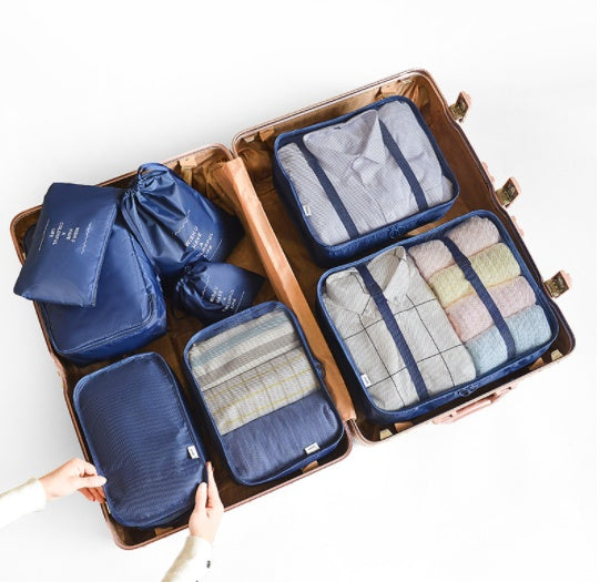 Eco-Friendly Travel and Storage Organizer Set - Light Blue