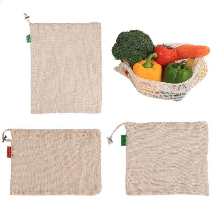 Eco-Friendly Reusable Produce Bags - Natural Cotton, Zero-Waste Solution