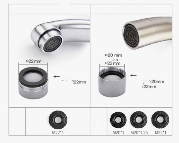 Water-Saving Black Faucet Attachment - Easy Install & Eco-Friendly