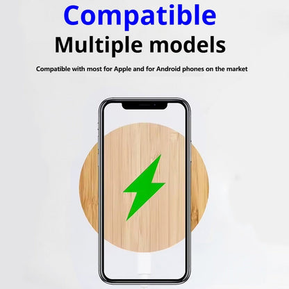 Eco-Friendly Bamboo Wireless Charger - Sustainable Inductive Charging Pad
