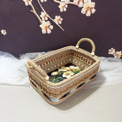Eco-Friendly Natural Fiber Storage Basket for Home Organization