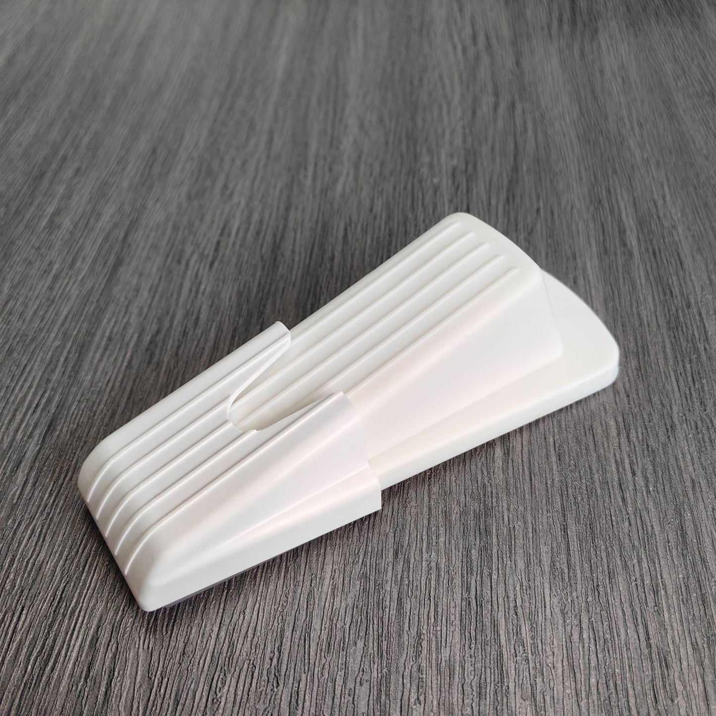 Eco-Friendly Teal & White Doorstop Wedge - Durable Silicone Design