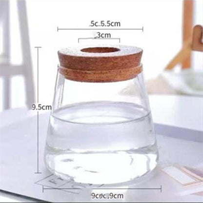 Eco-Friendly Glass Storage Jar with Cork Lid - Sustainable Kitchen & Bathroom Solution