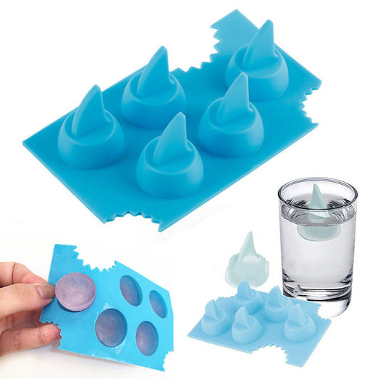 Silicone Shark Fin Ice Cube Tray - Eco-Friendly, Reusable, Durable