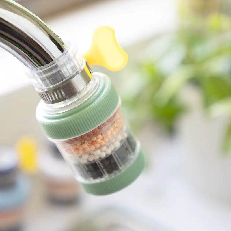 Water-Saving Faucet Water Filter with Replaceable Beads