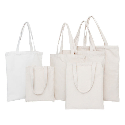 Eco-Friendly Reusable Tote Bags in Natural Cotton Canvas