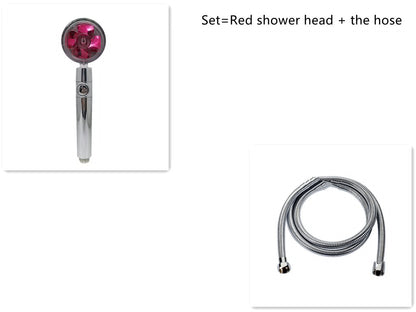 Water-Saving Handheld Shower Head with 360° Rotation and Adjustable Angles