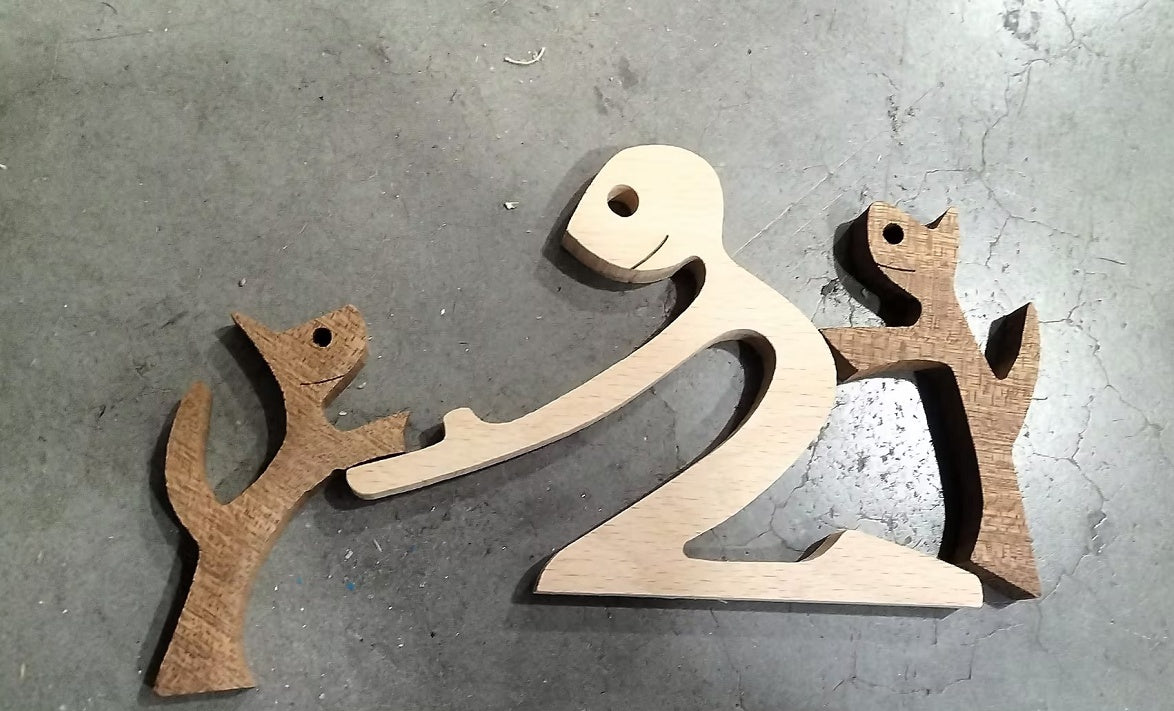 Eco-Friendly Wooden Animal Figurines - Sustainable Home Decor