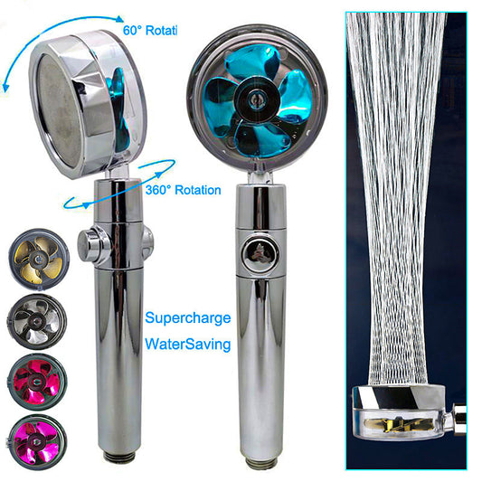 Water-Saving Handheld Shower Head with 360° Rotation and Adjustable Angles