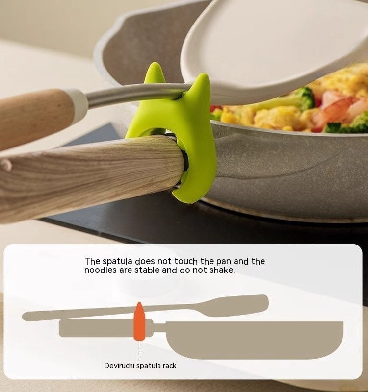 Eco-Friendly Silicone Cat Pot Lid Lifter - Green & Red