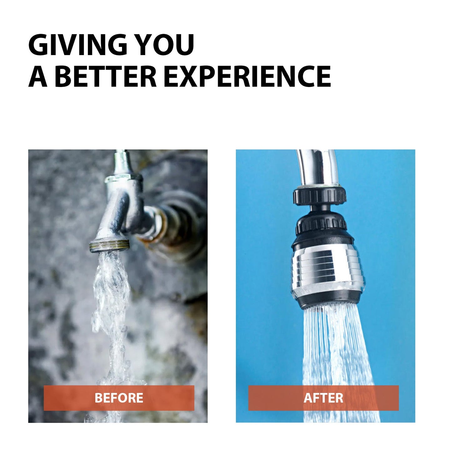 Kinetic Swivel Water Tap - Water-Saving Faucet Attachment