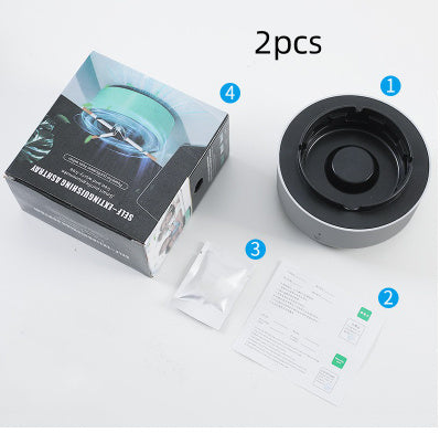 Green Multipurpose Ashtray Air Purifier - Smoke & Odor Reducer