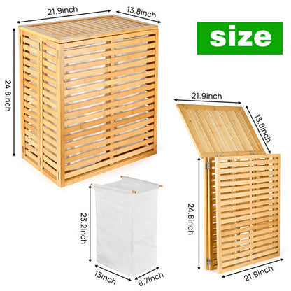 Eco-Friendly Bamboo Laundry Hamper with Removable Liners