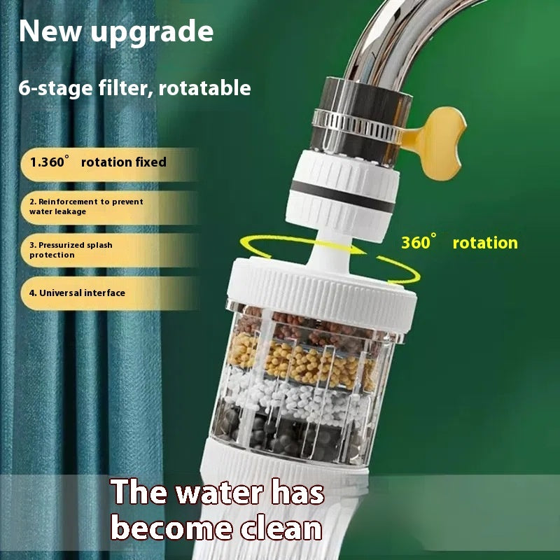 Water-Saving Faucet Water Filter with Replaceable Beads