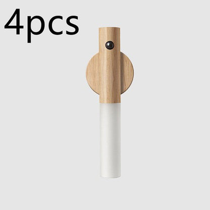 Eco-Friendly Wall-Mounted Night Light with Wood Finish