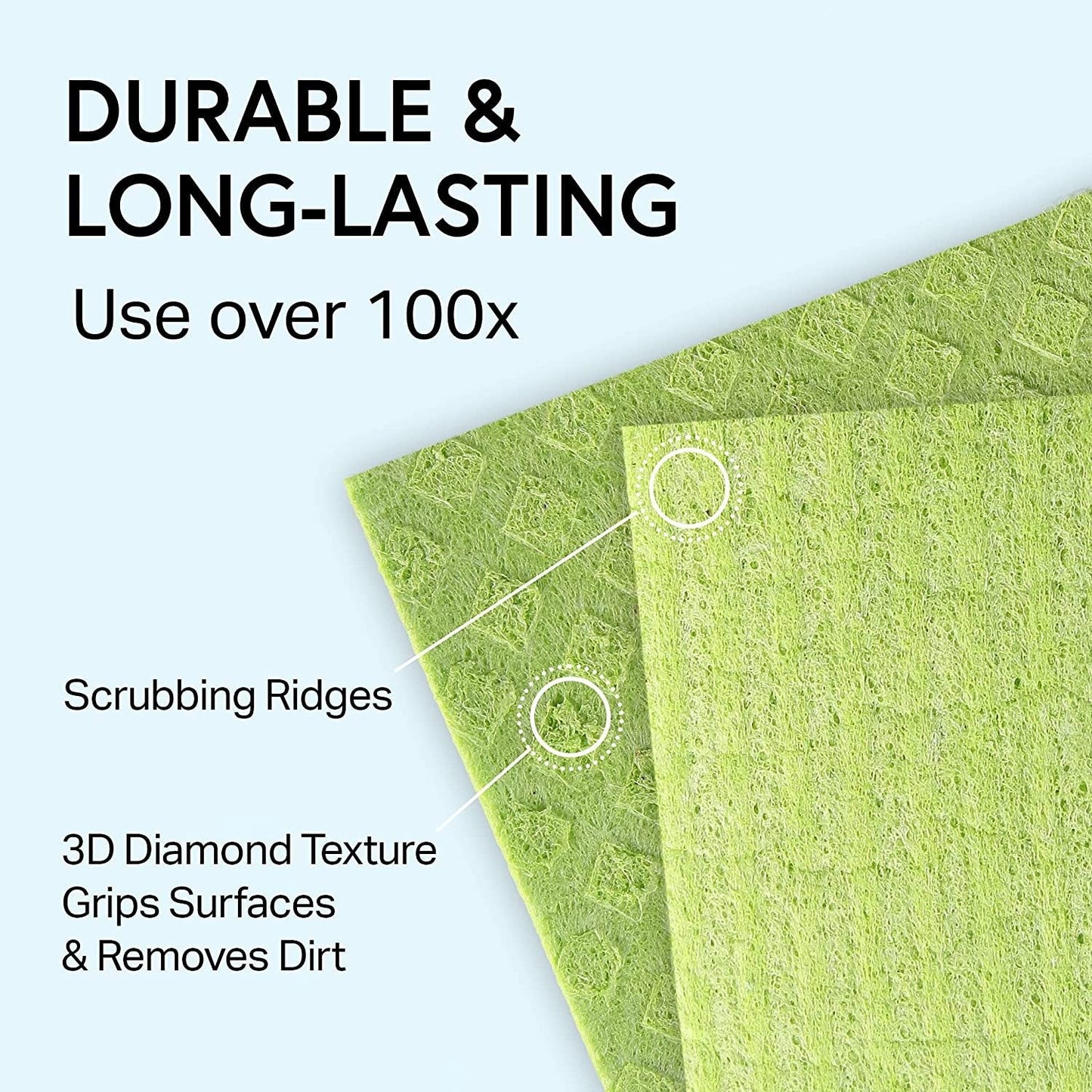 Eco-Friendly Swedish Dishcloth - Green Biodegradable Cleaning Cloth