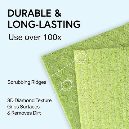 Eco-Friendly Swedish Dishcloth - Green Biodegradable Cleaning Cloth