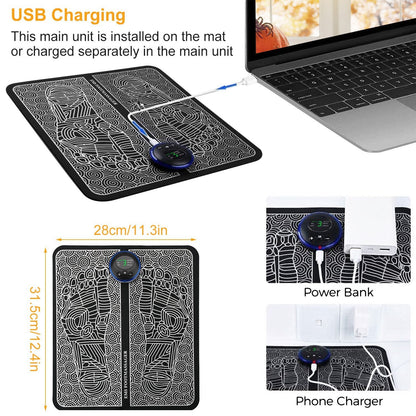 Rechargeable EMS Foot Massager Mat for Relaxation and Wellness