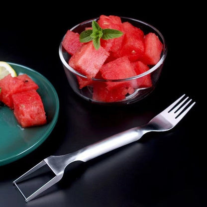 2-in-1 Stainless Steel Watermelon Fork and Slicer - Eco-Friendly Kitchen Tool