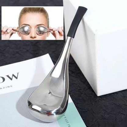 Silver Teardrop Facial Massage Tool for Relaxation and Wellness