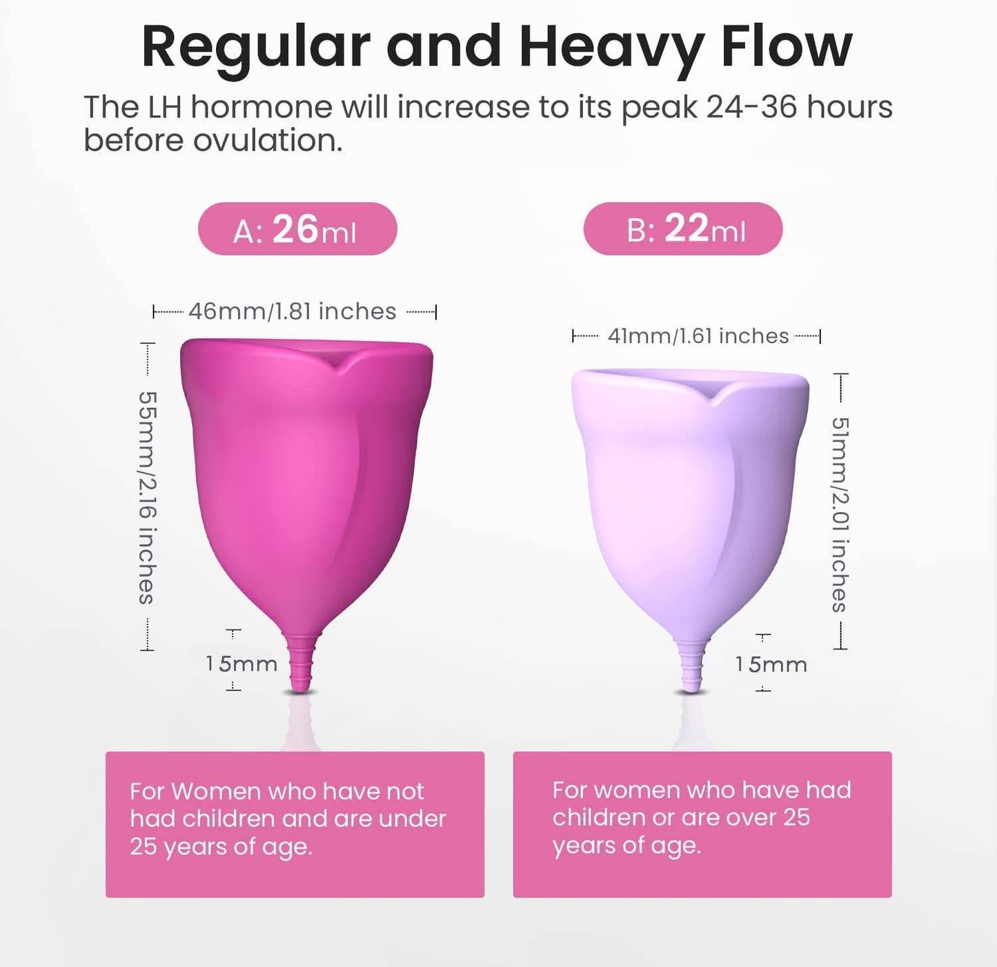 Eco-Friendly Reusable Menstrual Cups - Medical-Grade Silicone, Pink & Lavender