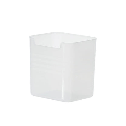 Transparent Refrigerator Storage Bins with Colored Edges for Efficient Organization