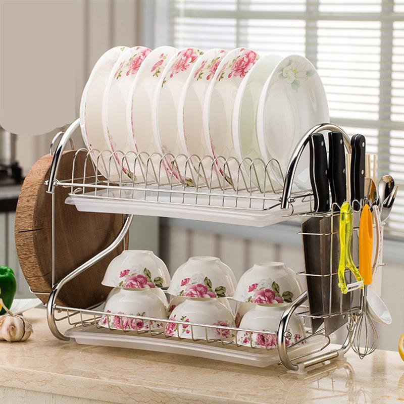 Eco-Friendly Bamboo Dish Drying Rack - X-Shaped Foldable Design