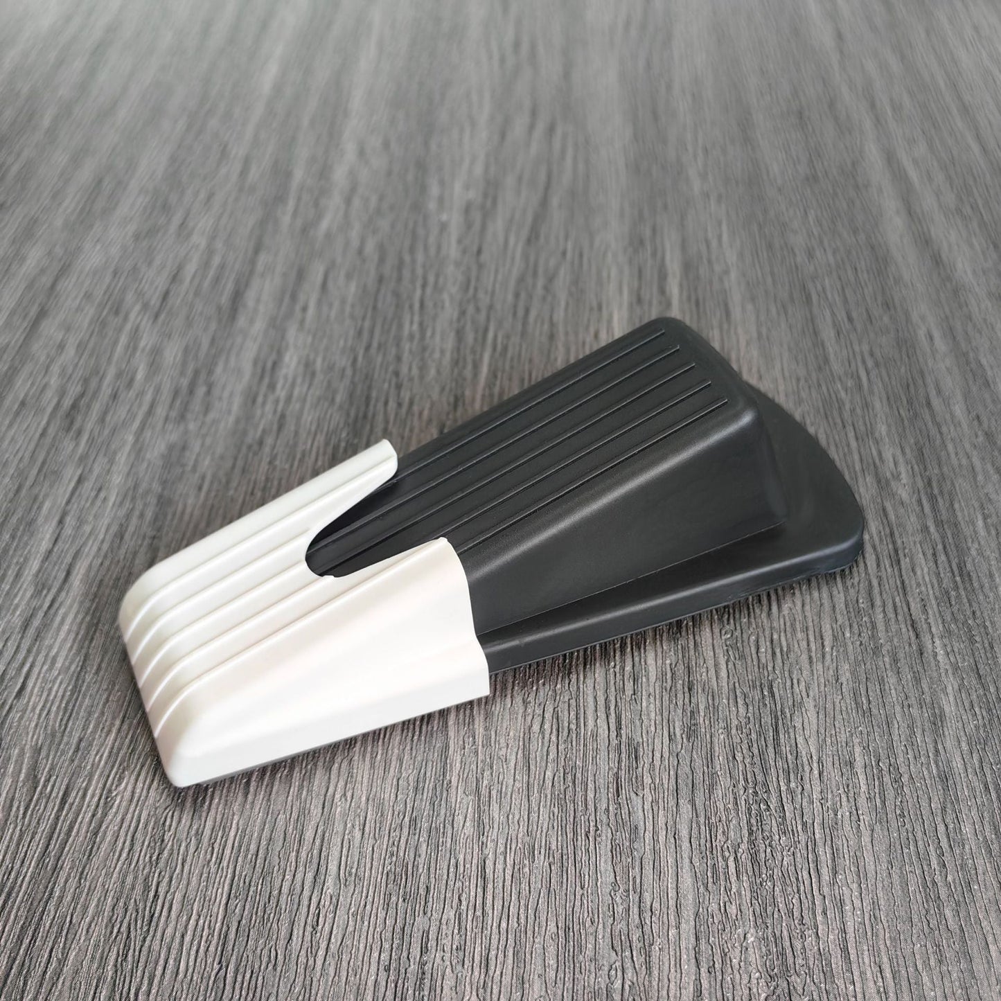 Eco-Friendly Teal & White Doorstop Wedge - Durable Silicone Design