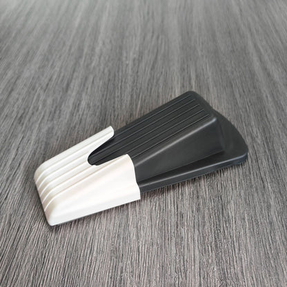 Eco-Friendly Teal & White Doorstop Wedge - Durable Silicone Design