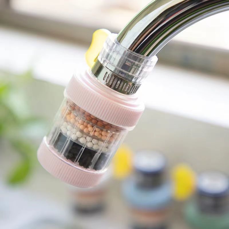 Water-Saving Faucet Water Filter with Replaceable Beads