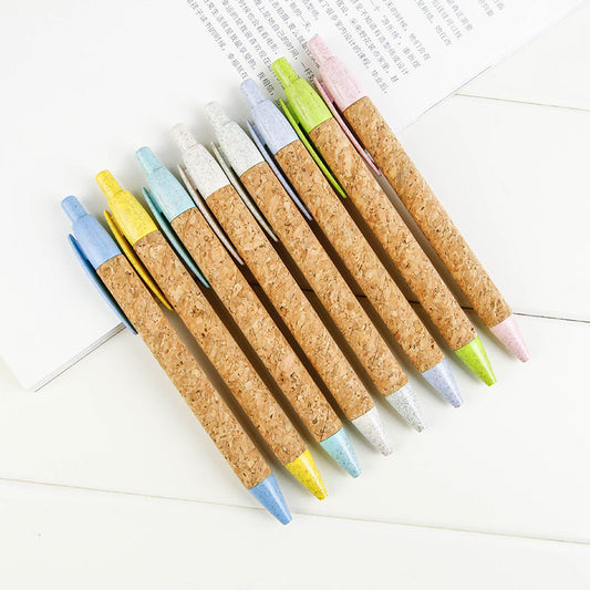 Eco-Friendly Pastel Cork Pens in Assorted Colors