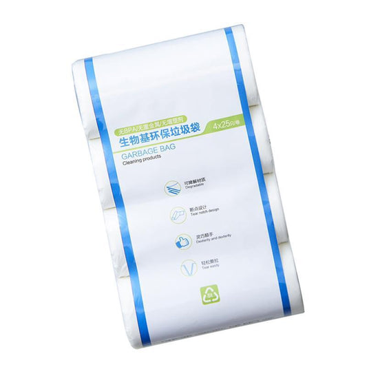 Biodegradable White Garbage Bags in Roll Format
