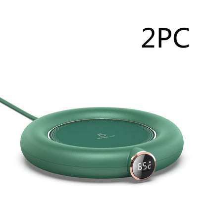 Eco-Friendly Electric Mug Warmer Set with Ceramic Mug - Pink, Green, White