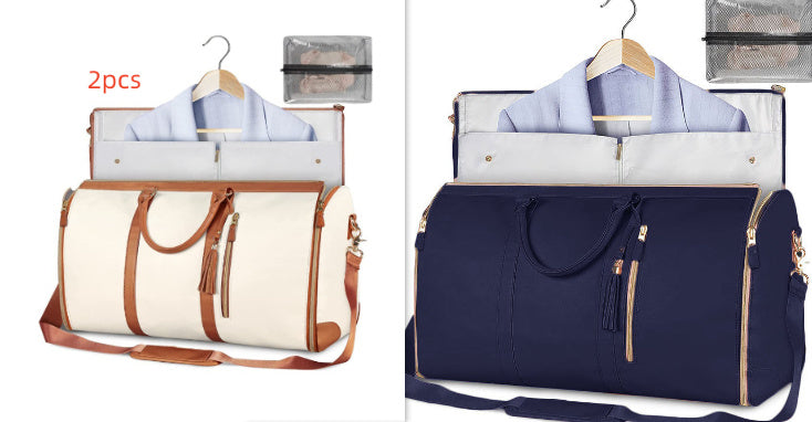 Versatile Light Pink Garment & Duffel Bag for Eco-Friendly Travel