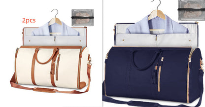 Versatile Light Pink Garment & Duffel Bag for Eco-Friendly Travel