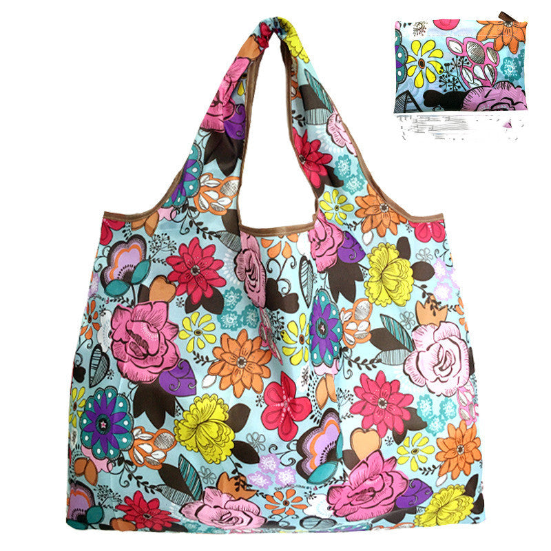 Eco-Friendly Reusable Shopping Bag - Durable Floral Tote for Groceries