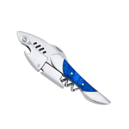 Eco-Friendly Fish-Shaped Corkscrew and Bottle Opener with Wooden Handle
