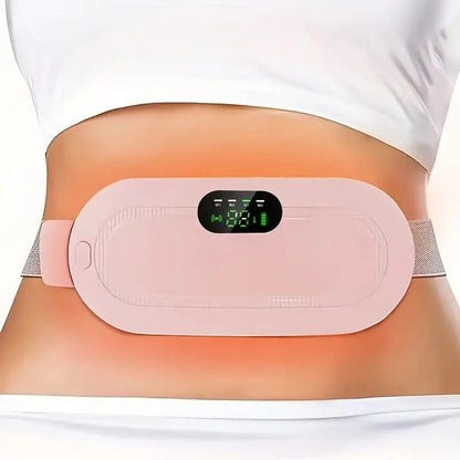 Pink Oval Heating Pad Belt for Waist - Reusable & Eco-Friendly