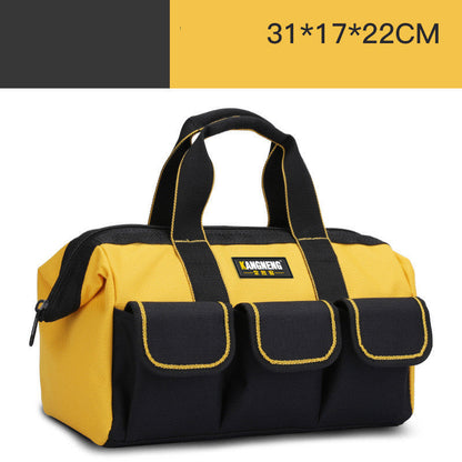 Durable Black and Yellow Tool Bag with Organizer Box