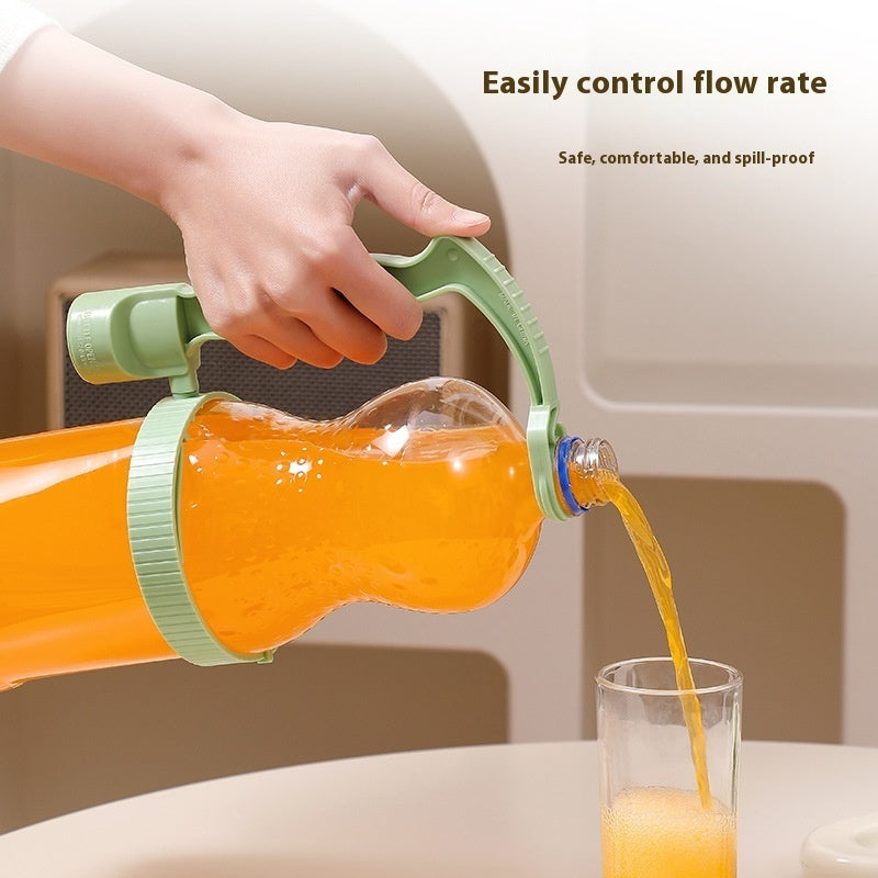 Ergonomic Reusable Bottle Pouring Handle - Eco-Friendly Grip Attachment
