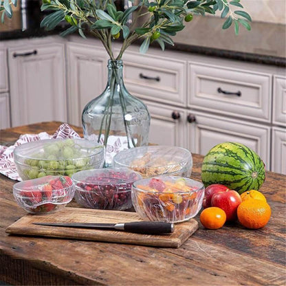 Transparent round reusable silicone bowl covers